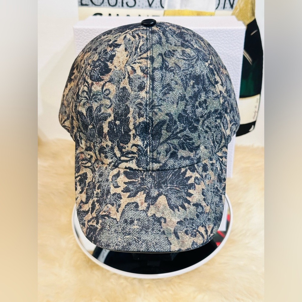 🔥 CHRISTIAN DIOR Toile De Jouy Cap Large 59-60 with COA